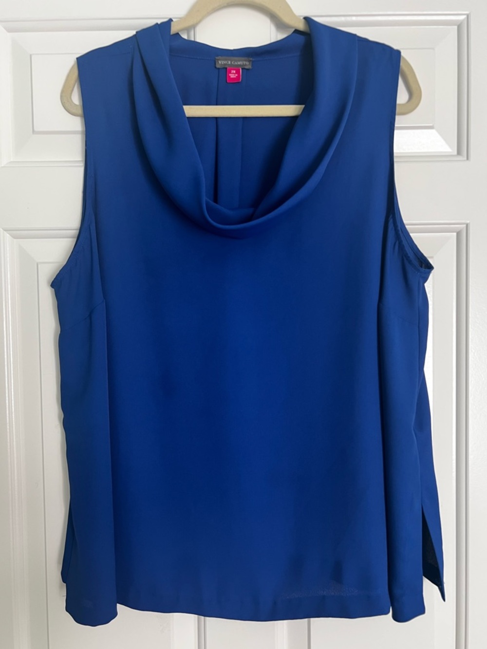 Vince Camuto Sleeveless Cowl Neck Top - Royal Blue